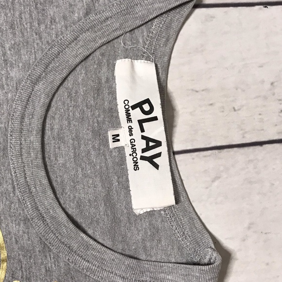 Comme des Garçons PLAY Gold Heart T-Shirt - Picture 4 of 4